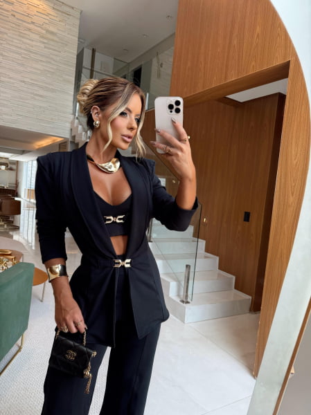 MAX BLAZER LORY COM TOP BLACK