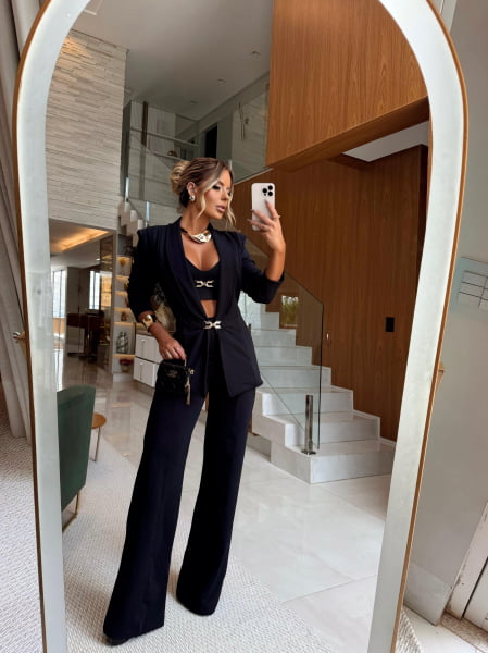 MAX BLAZER LORY COM TOP BLACK