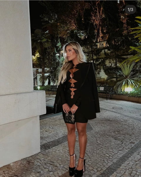 VESTIDO GLOSS BLACK TAYNARA